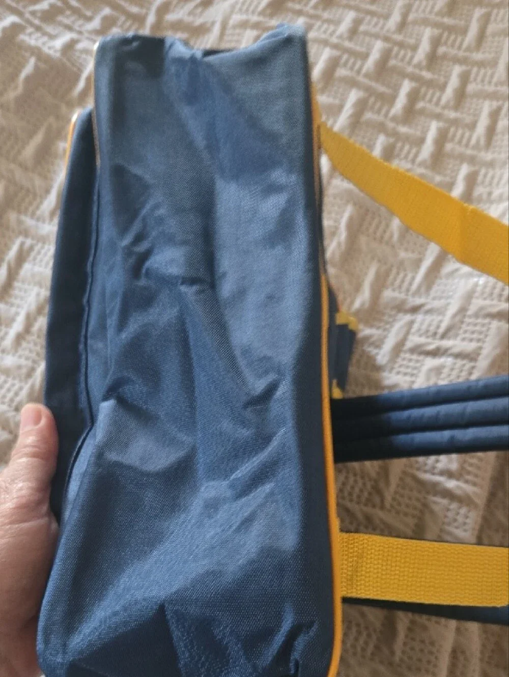 Blue and Yellow Anime Messenger Backpack